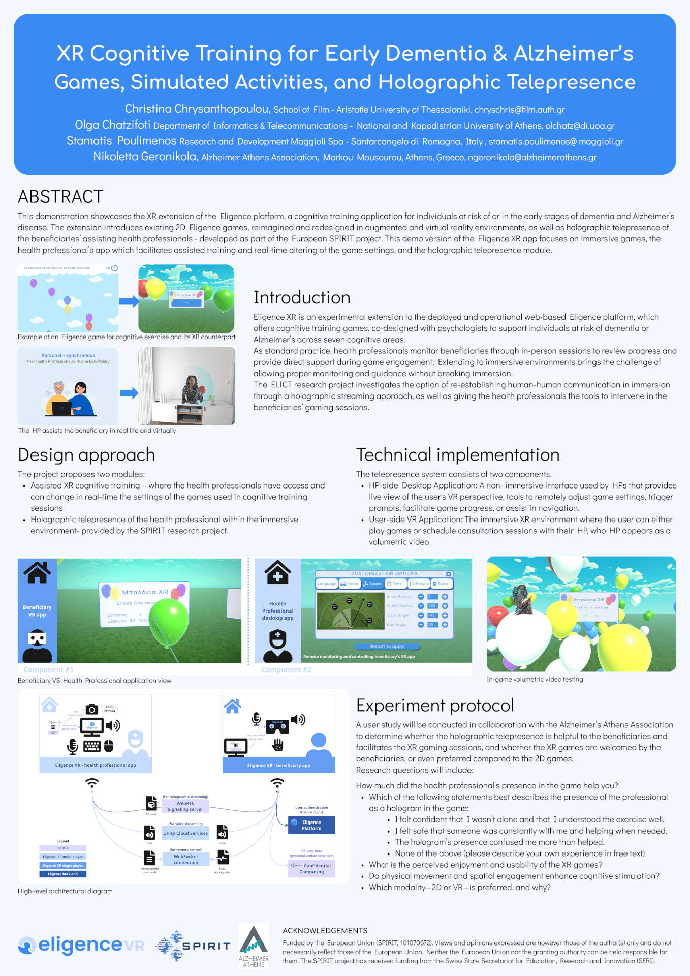 XR Cognitive Training for Early Dementia & Alzheimer’s: Games, Simulated Activities, and Holographic Telepresence